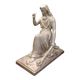 Statuette of a woman in gilded cast iron (Joan of Arc?)