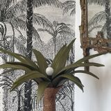 Lamp palm wood and rope