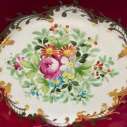 Oblong dish in Paris Sèvres porcelain with Louis XV style floral decoration