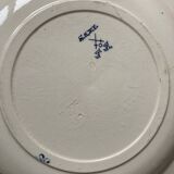 Blue flowered ironstone deep plates from Saxony