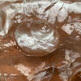 Frosted glass bowl with snail patterns, 1960s.