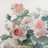 Bouquet of roses in watercolor