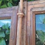 Lot of 4 oak windows H141xL112/117cm old small panes