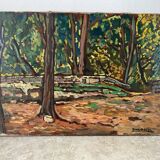 Forest landscape signed 1964
