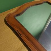 Vintage leather mirror