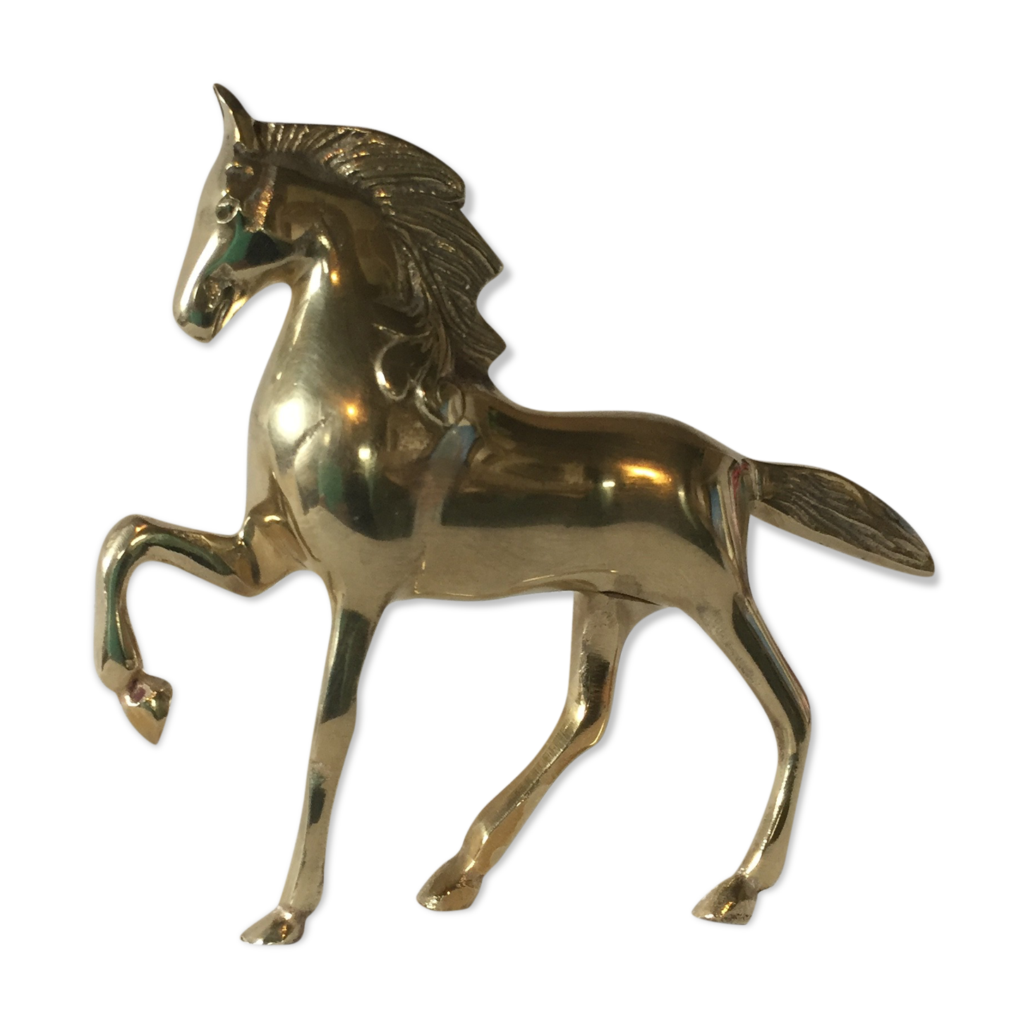 Vintage brass horse sculpture