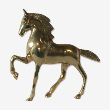 Sculpture cheval en laiton vintage