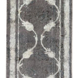 Vintage persian rug handwoven overdyed wool living area rug