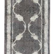 Vintage persian rug handwoven overdyed wool living area rug