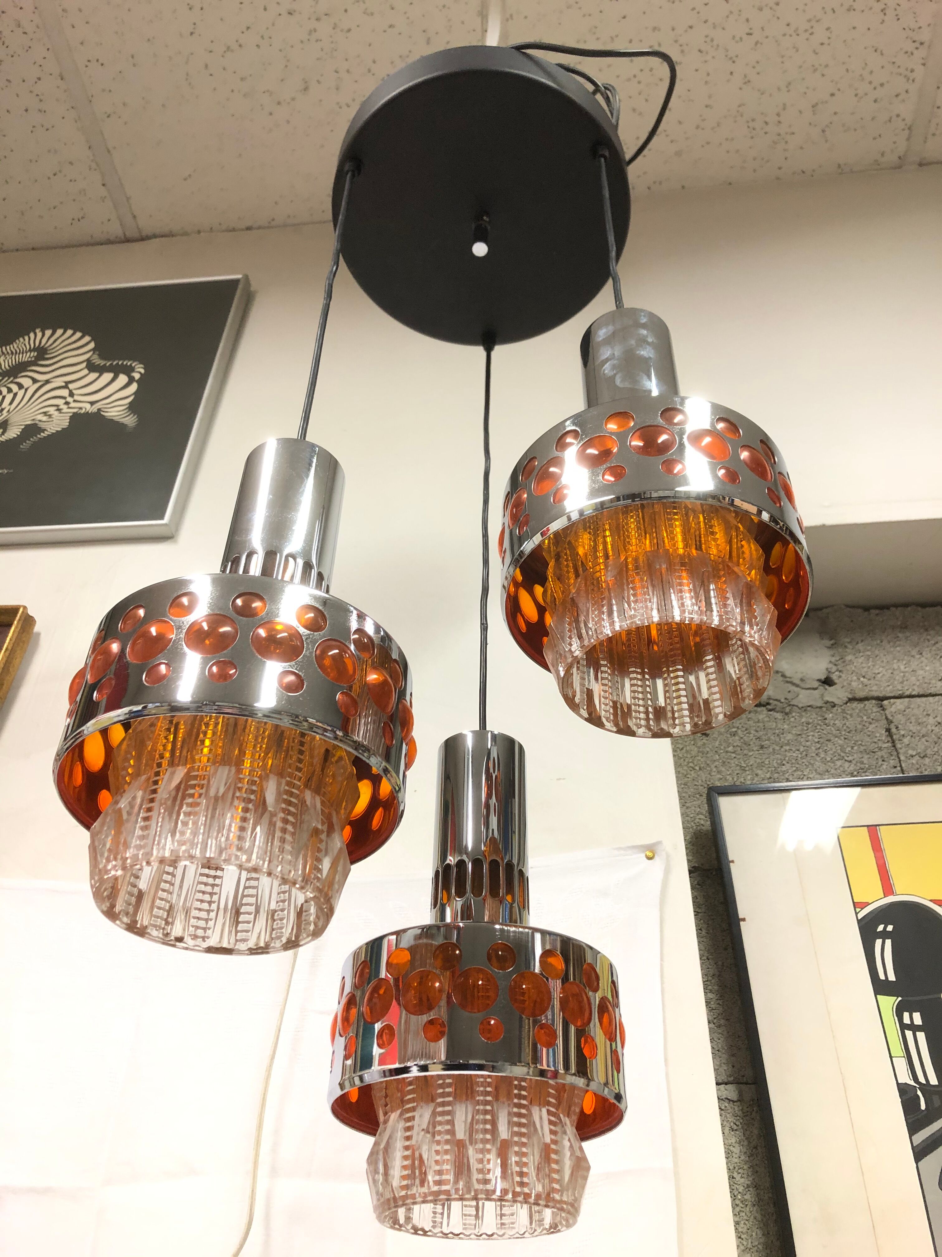 Raak waterfall pendant light from the 60s/70s