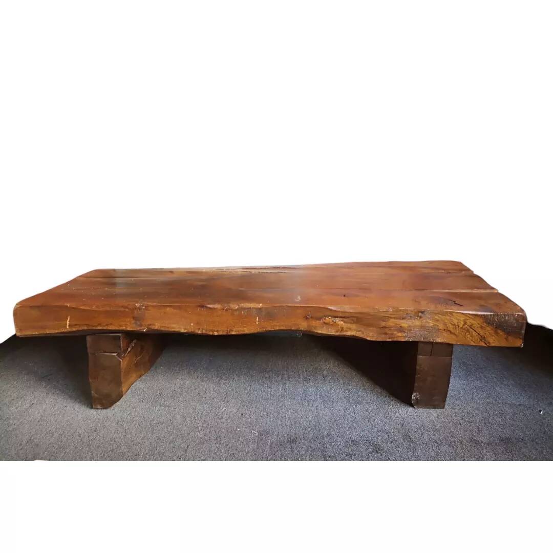 Wasi Sabi Brutalist Solid Wood Coffee Table