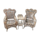 Paire de fauteuils anciens en rotin
