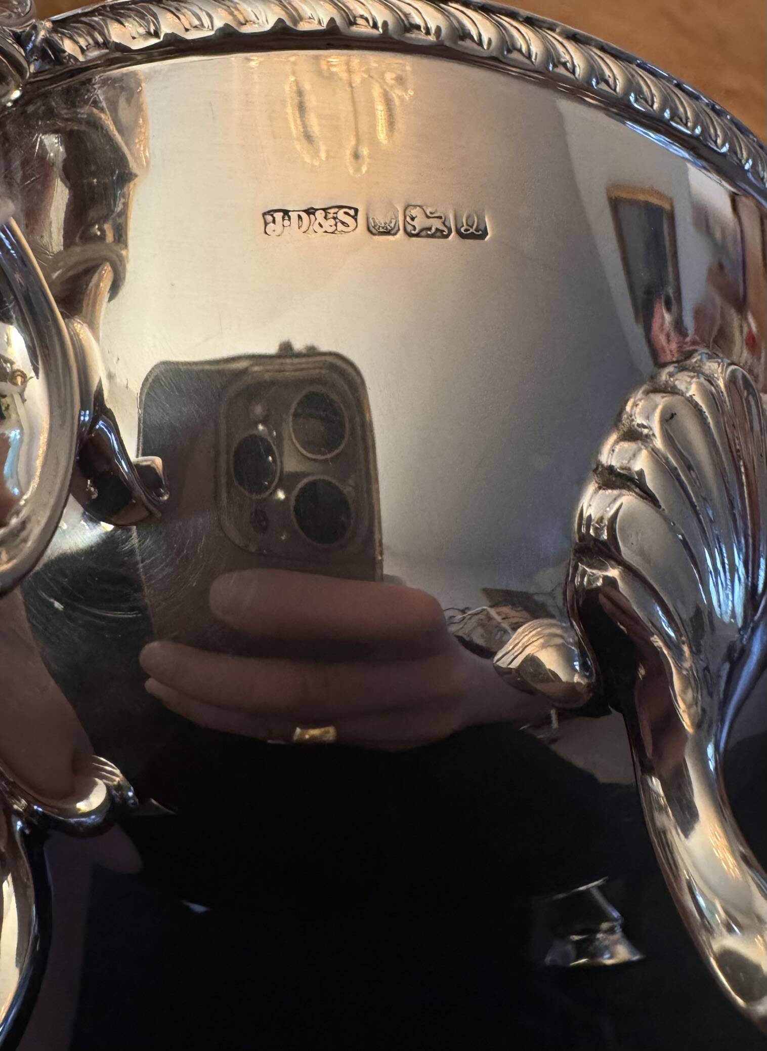 Silver sauceboat, England