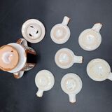 Glazed terracotta guest ashtray - Chocolate