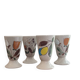 Tasses-Mazagrans X 4 en grès émaillé années 70