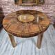 Authentic Art Deco Burl Walnut Round Extending Dining Table 1930s