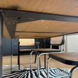 Solid wood table made by a craftsman.