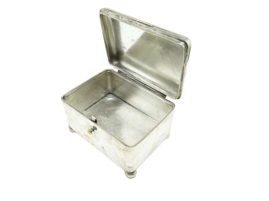 ABD Art Deco Sugar Bowl, Silver-Plated Brass, Norblin