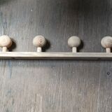 Patinated coat rack 4 hooks