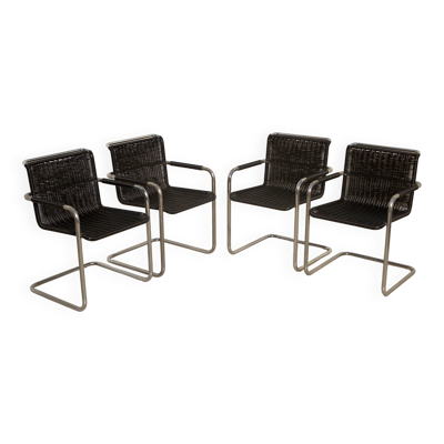 Ensemble de 4 chaises ''D41'' par Jean Prouvé pour Tecta 80's