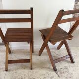 Folding chairs "by the wood fire"