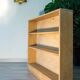 Bookshelf in light, raw solid oak from the 1950s.