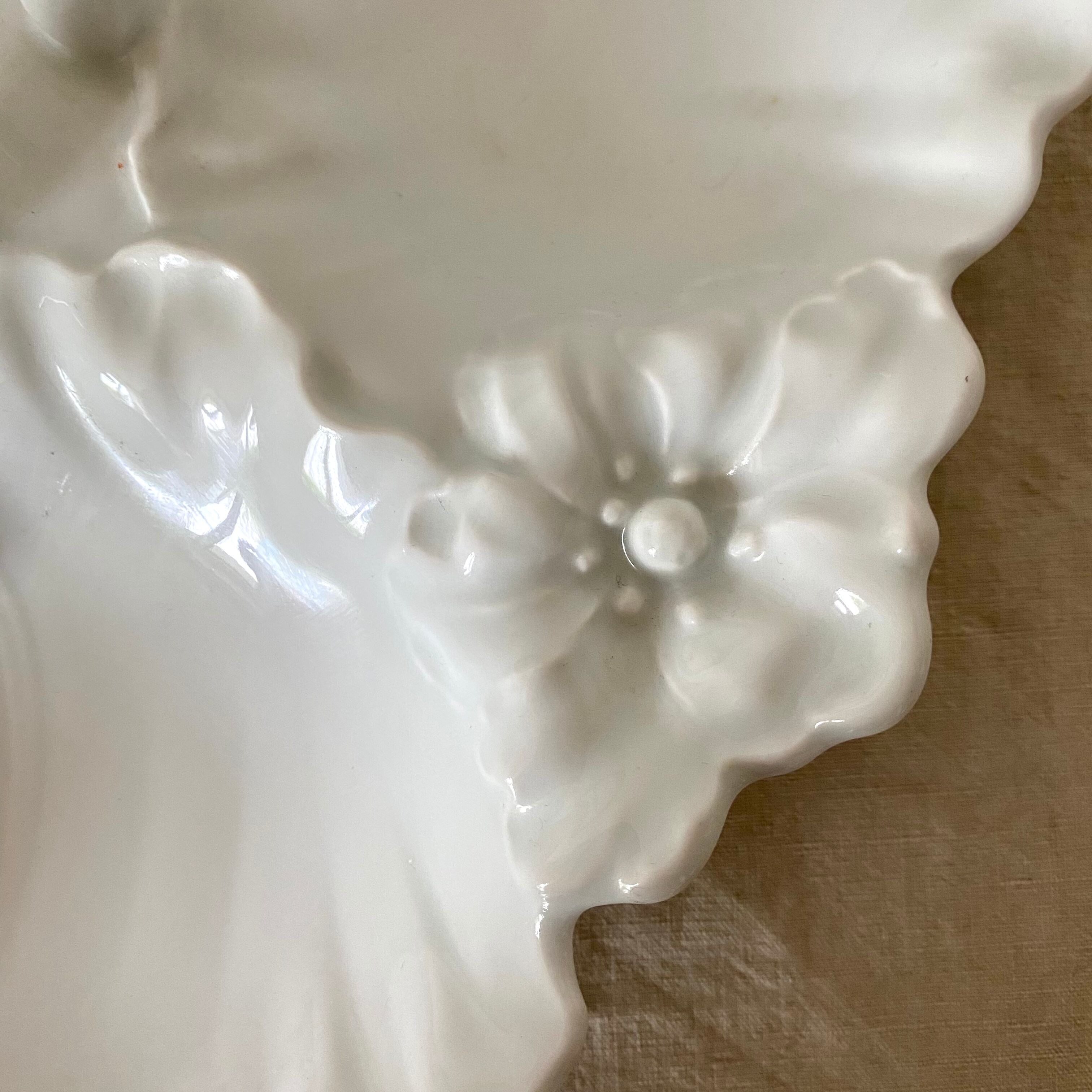 3-compartment limoges porcelain dish