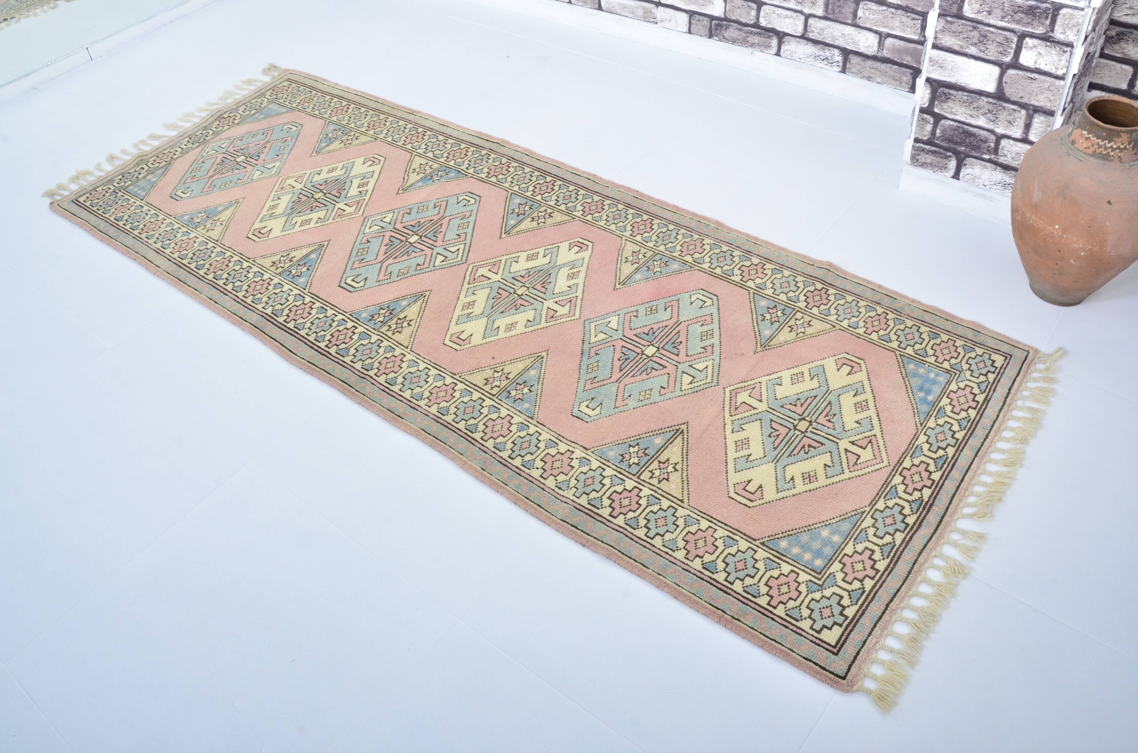 Pink & Turqouise Vintage Hallway Runner sku 3292