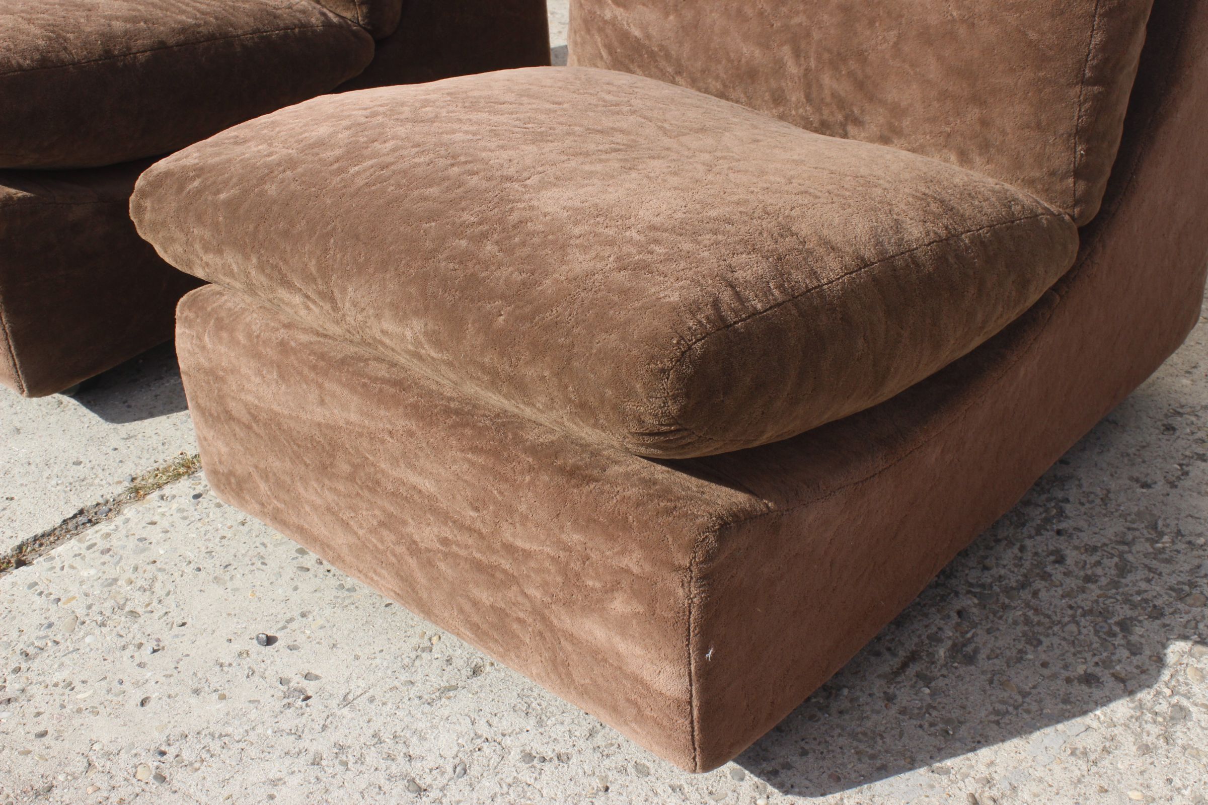 Walter Knoll Collection pair of modular armchairs in two-seater sofa 1970s