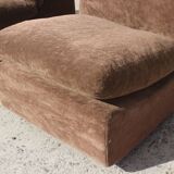 Walter Knoll Collection pair of modular armchairs in two-seater sofa 1970s