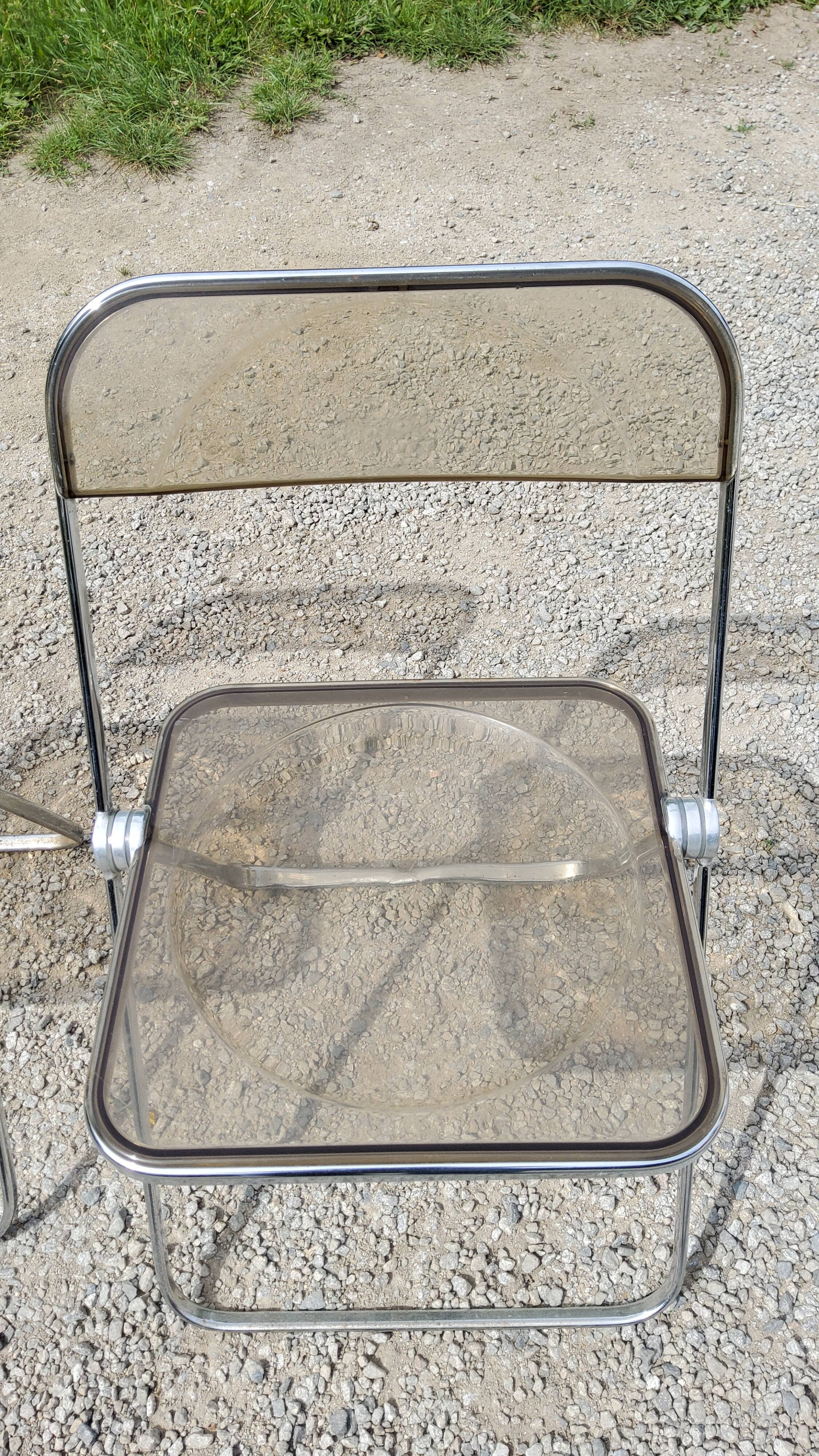 Set of 3 plia chairs by Giancarlo Piretti from the 70s