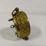 beautiful little golden mechanical alarm clock - vintage - TALGO - works