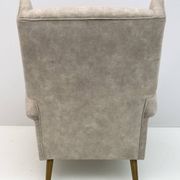 Pair of Gio Ponti Mid-Century Modern Italian Velvet "Alata" Lounge Chairs