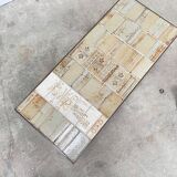 Roger Capron coffee table, green gray tones