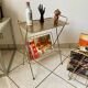Vintage 1960s brass side table/magazine rack