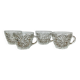 Set of 4 cut glass cups