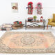 Madallion classic style distressed rug 266x161 cm