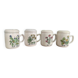 Flower tea mugs