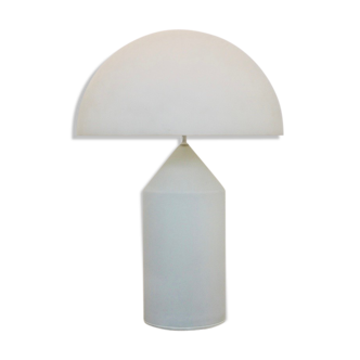 Atollo table/floor lamp in white glass by Vico Magistretti for Oluce, Italy 1960s model