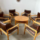 Ancienne table basse bois design années 60 Italy vintage
