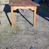 Country farm table in pine , 2 drawers