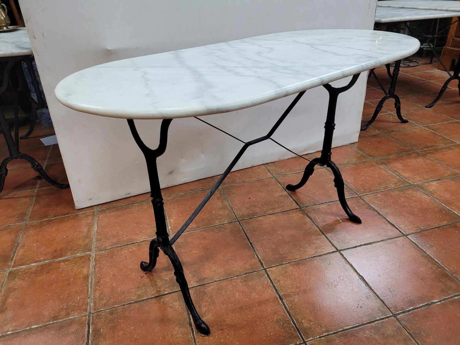 Bistro table with marble top