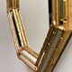 Vintage faux bamboo gilt mirror, 1980s.