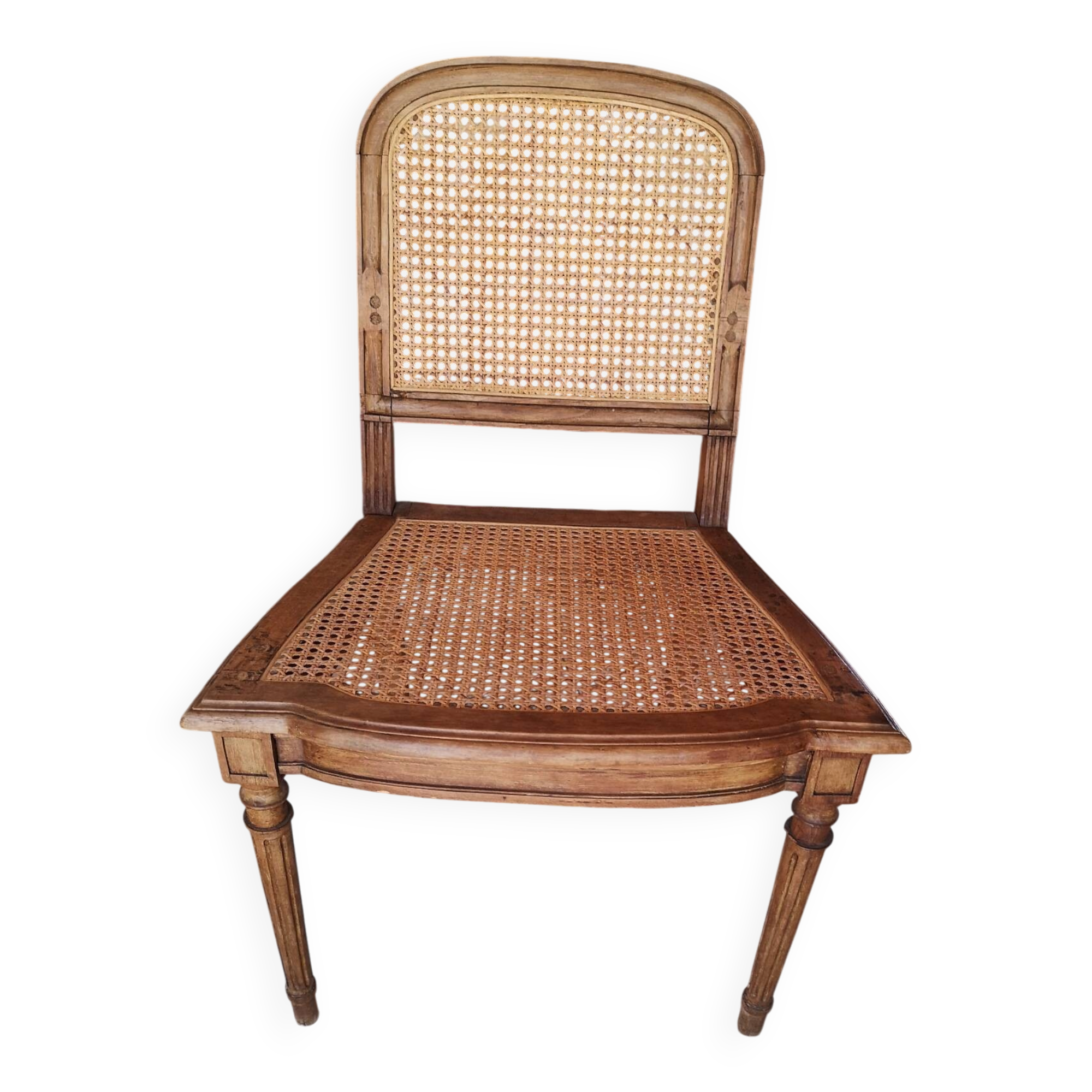 Caned armchair