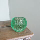 Bougeoir photophore verre vert