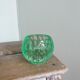 Green glass tealight holder