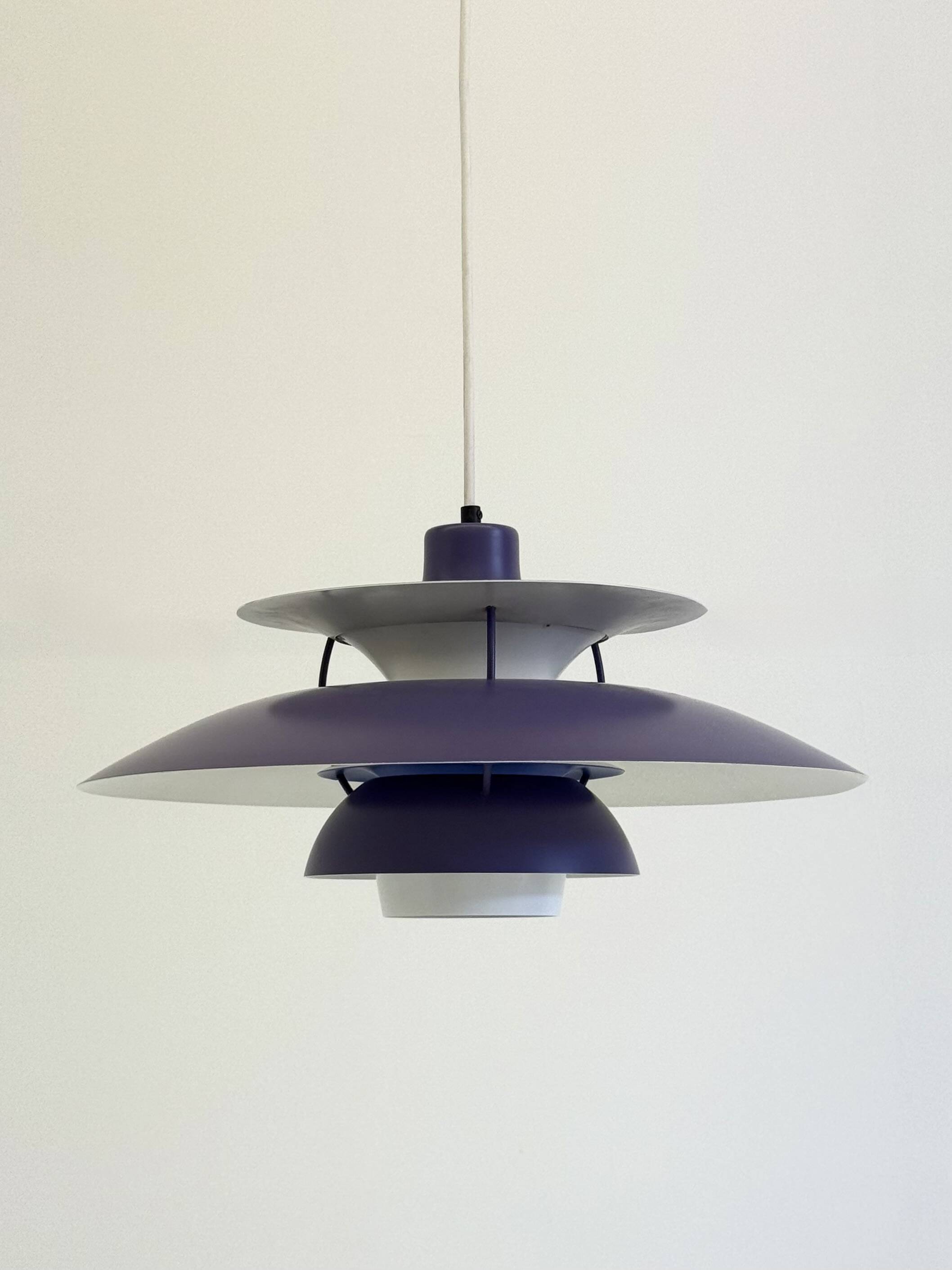 PH5 pendant lamp purple by Poul Henningsen for Louis Poulsen