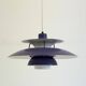 PH5 pendant lamp purple by Poul Henningsen for Louis Poulsen