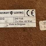 Deknudt Double Column Lamp – Wood, Brass, Marble – Restored