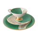 Tea cup and its vintage Art Deco style dessert plate
